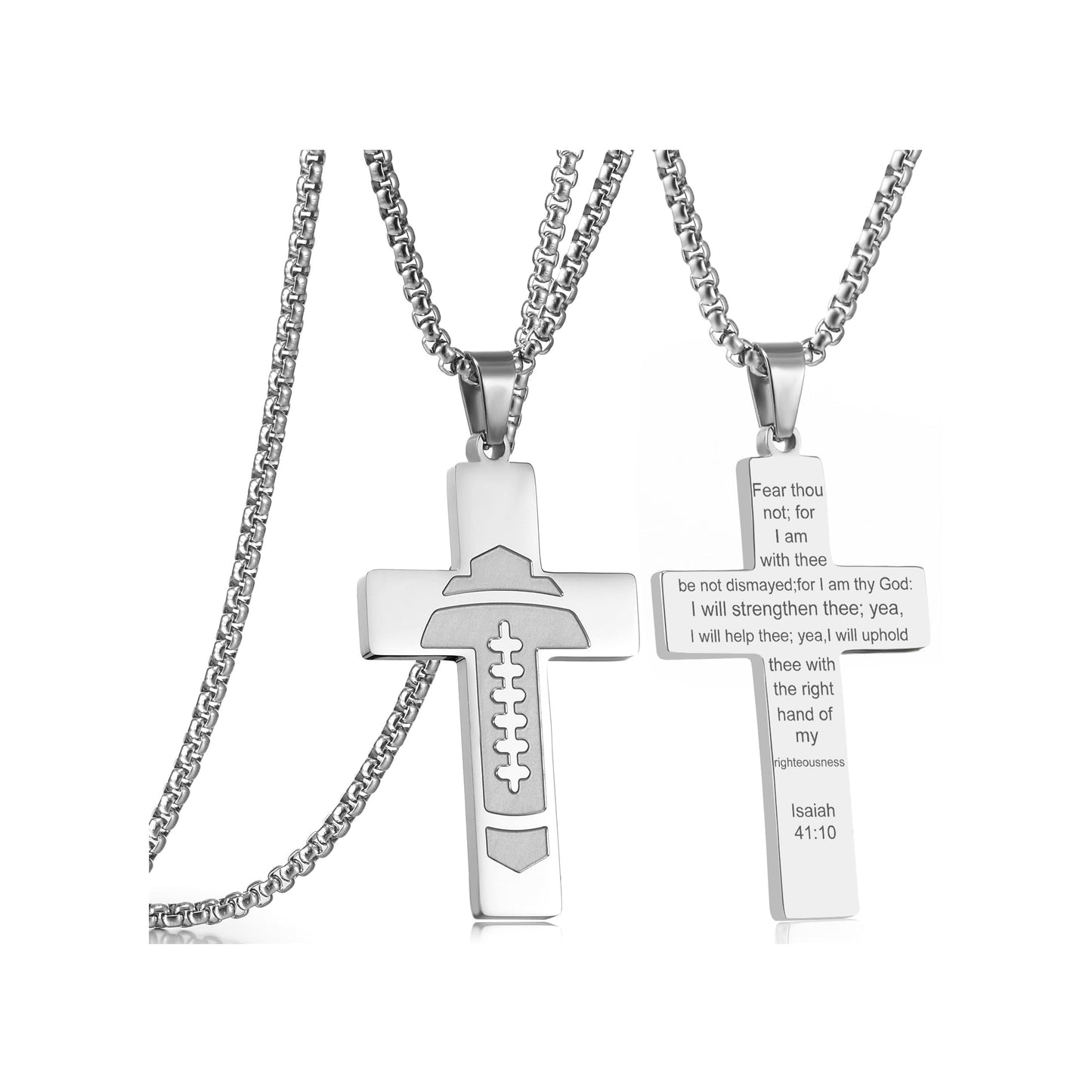 Football Cross Necklace for Men