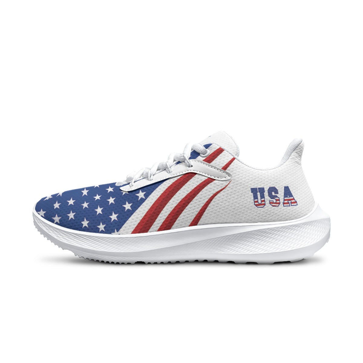Christian Cross Patriotic -Men's Road Running Shoes