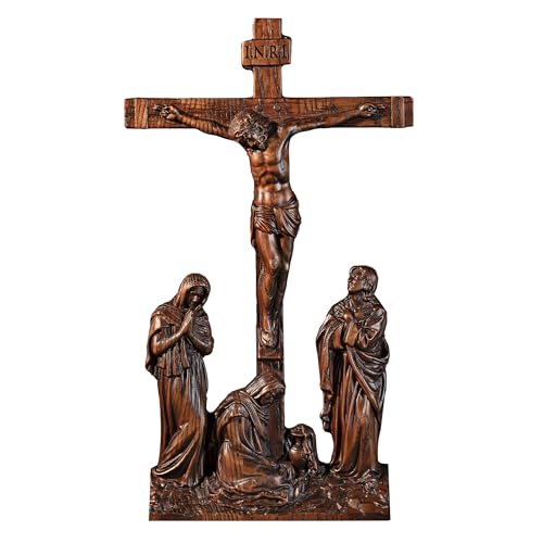 Handmade Wooden Standing Crucifix Wall Cross