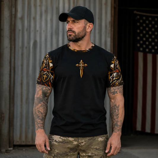 Warrior of God Armor of God Christian Lion T-Shirt