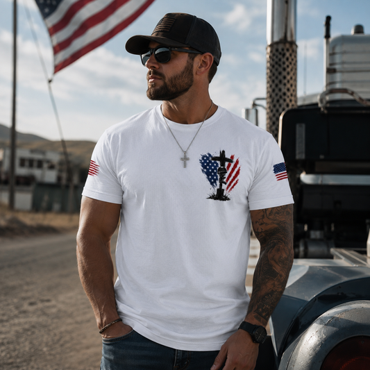 Proud To Be A Veteran Blessed To Be A Christian Shirt