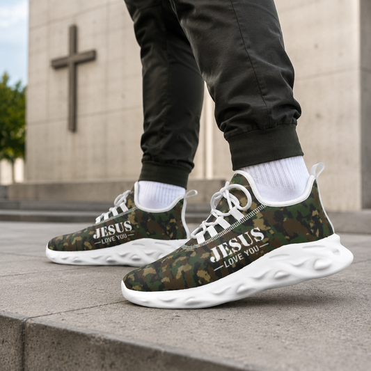 Jesus Love You Camo - Men's Light Sports Shoes