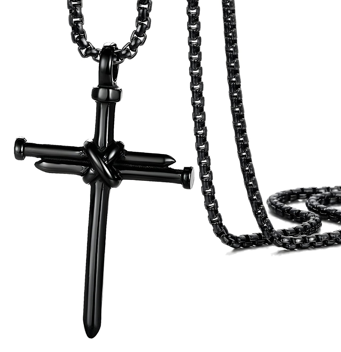 Nail Cross Necklace for Men