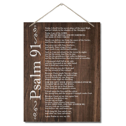 Psalm 91 Wooden Wall Decor