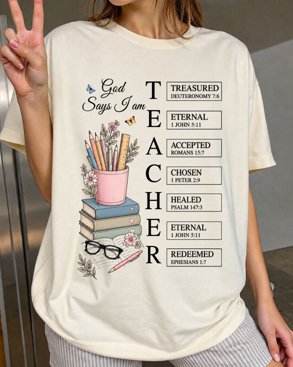 God Says I Am Teacher Shirt