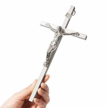 Silver Metal Crucifix Wall Cross