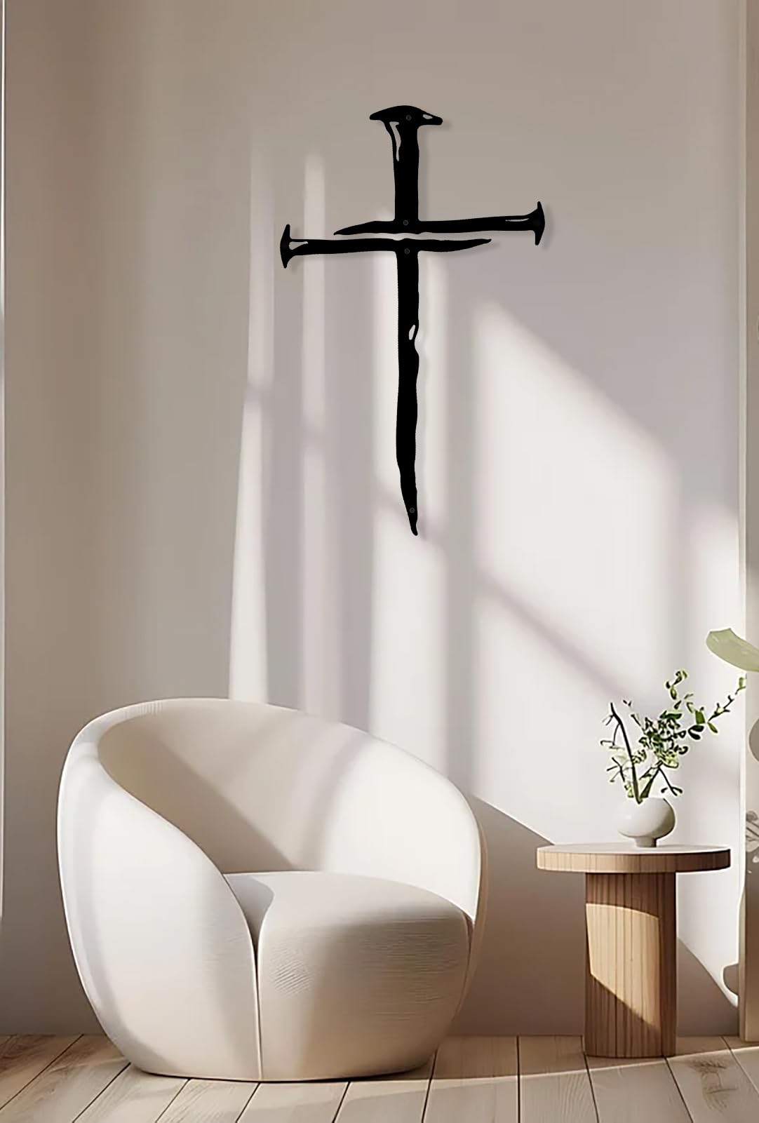 Minimalist Metal Cross Wall Decor