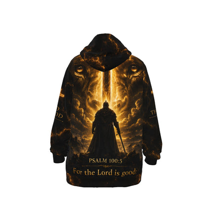 God Is Good Psalm 100:5 Christian Warrior Cotton Hoodie