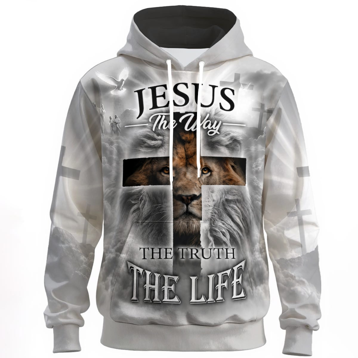 Jesus The Way The Truth The Life Lion Christian Hoodie
