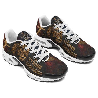 Lion Christian Be Strong Courageous Men's Air Cushion Sports Shoes