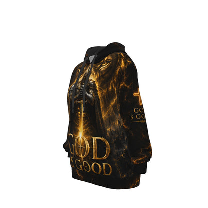 God Is Good Psalm 100:5 Christian Warrior Cotton Hoodie