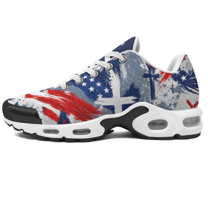 Jesus Saves Patriotic - Men's Air Cushion Sports Shoes