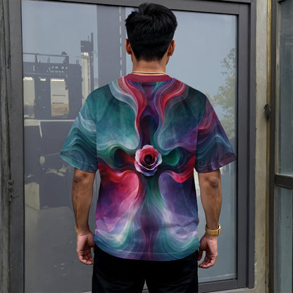 Hands Rose Cross - Spiritual Aesthetic T-Shirt