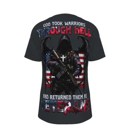 God Took Warriors Through Hell Veteran Christian T-Shirt