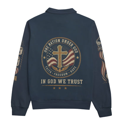 Faith Under God Patriotic Apparel Sweatshirt | 310GSM Cotton