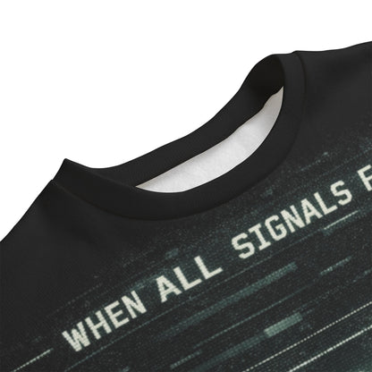 All-Over Print Unisex Drop-shoulder Knitted Fleece Sweater - DailyFits Faith Remains