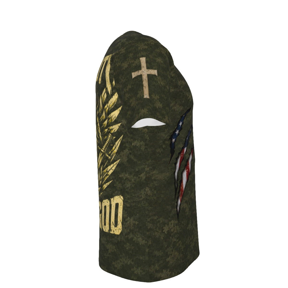 Forged by Duty Guided by God Christian Veteran Camo T-Shirt