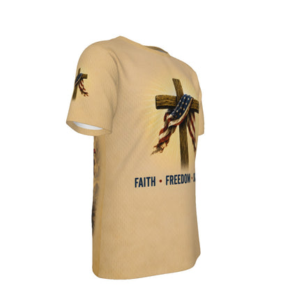 Stand for the Flag Kneel for the Cross Christian Patriotic T-Shirt