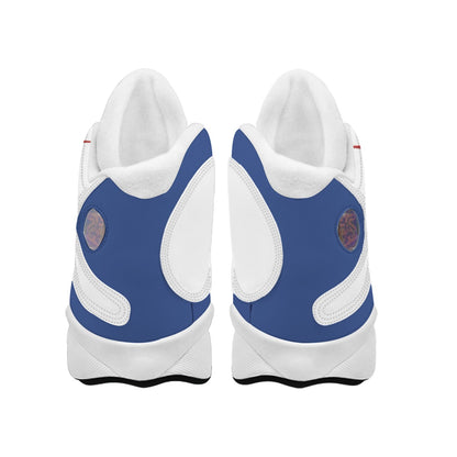 Christian Cross USA Flag Patriotic - Men's Curved Basketball Shoes With Thick Soles