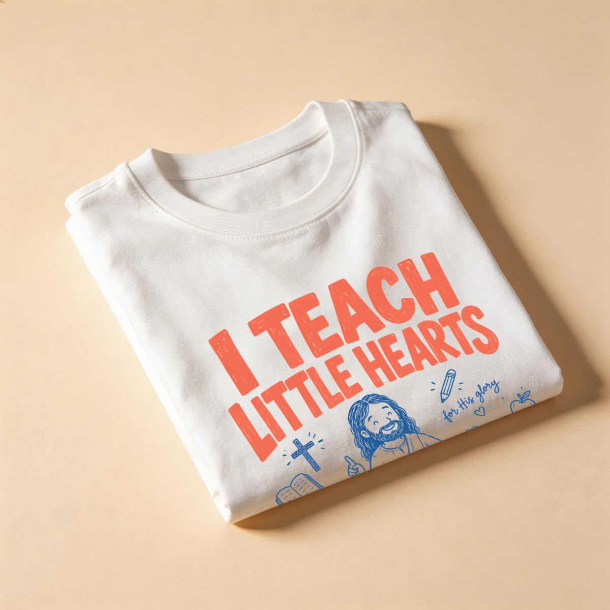 I Teach Little Hearts He Teaches Mine Comfort Colors T-Shirt