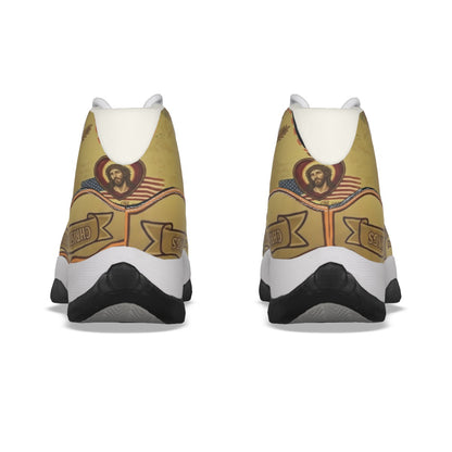 Christian Patriotic Sneakers | Jesus Faith Athletic Shoes | America 250 World Cup 2026