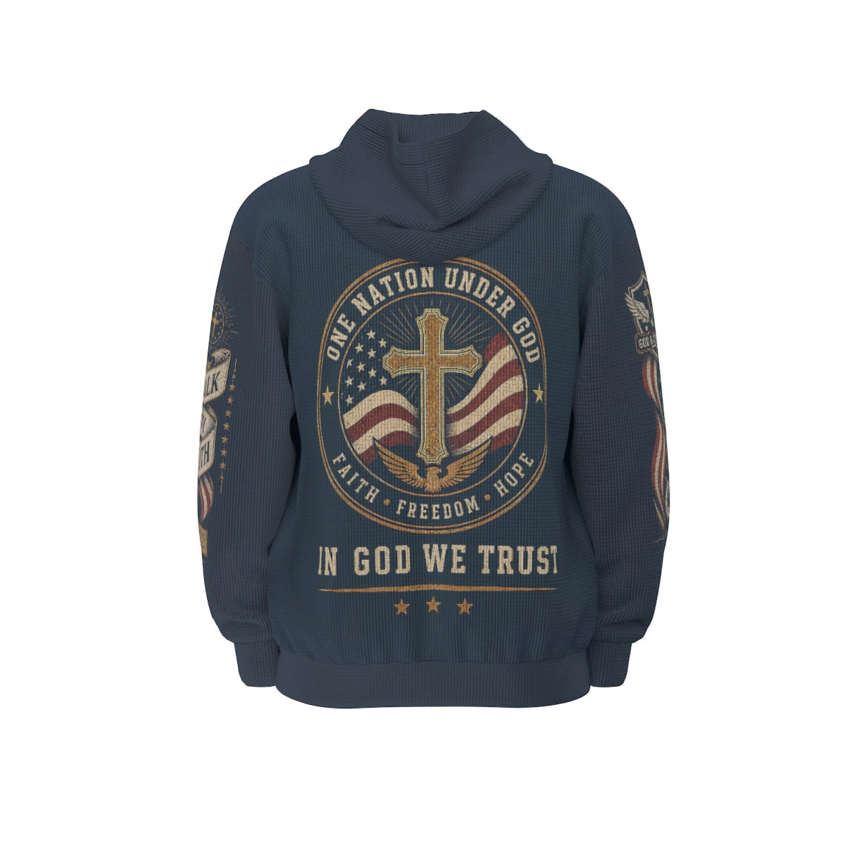 Faith Under God Patriotic Apparel Zip Hooded Sweatshirt