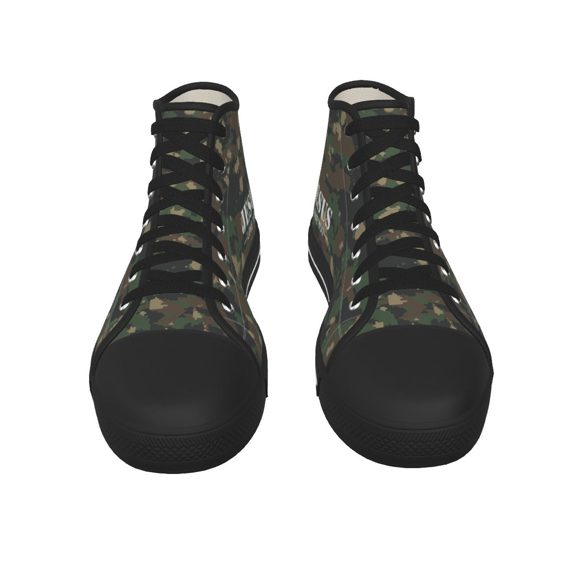 Jesus Love You Camo - Men's Black Sole Canvas Shoes