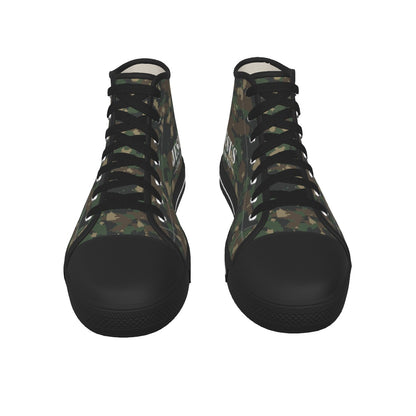 Jesus Love You Camo - Men's Black Sole Canvas Shoes