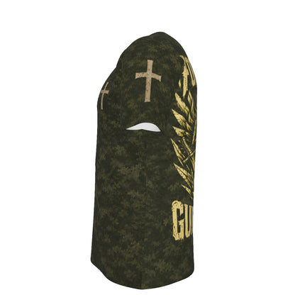 Forged by Duty Guided by God Christian Veteran Camo T-Shirt