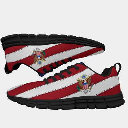 Faith & Liberty Eagle Shoes - All-Over Print Men's Sports Shoes With Black Sole