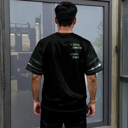 All-Over Print Unisex Drop-shoulder T-shirt - DailyFits Faith Remains