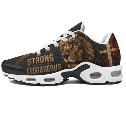 Lion Christian Be Strong Courageous Men's Air Cushion Sports Shoes