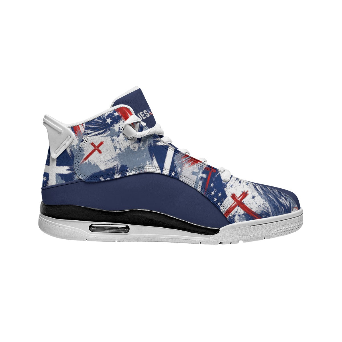 Jesus Saves Patriotic - Men's Shock Absorption and Non-Slip Basketball Shoes