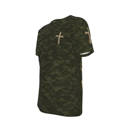 Forged by Duty Guided by God Christian Veteran Camo T-Shirt