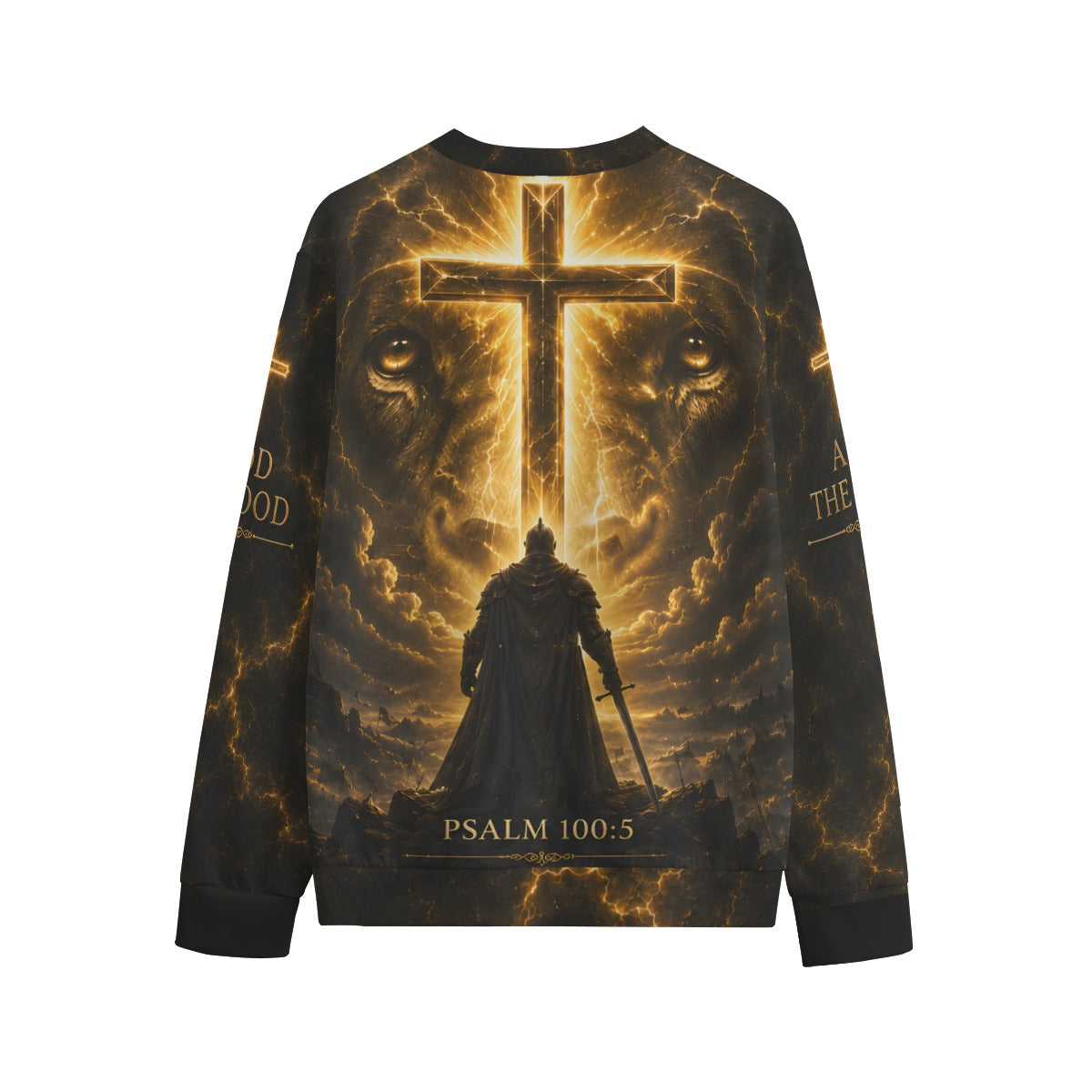 God Is Good Psalm 100:5 Christian Warrior Crewneck Sweatshirt