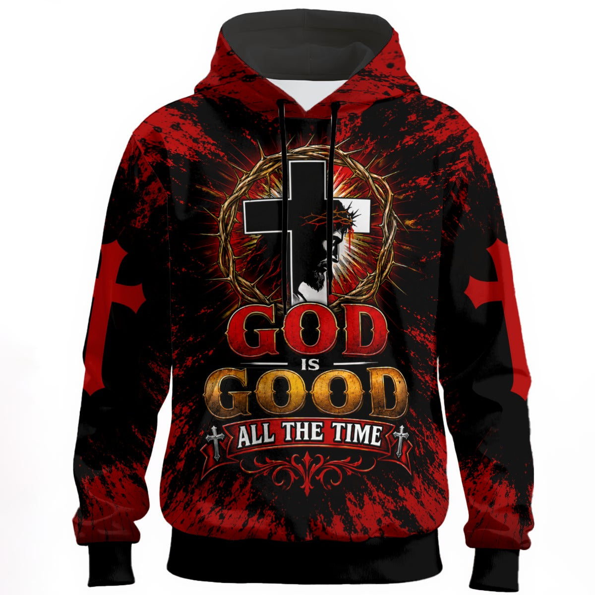 God Is Good All The Time Christian-Crown of Thorns Hoodie