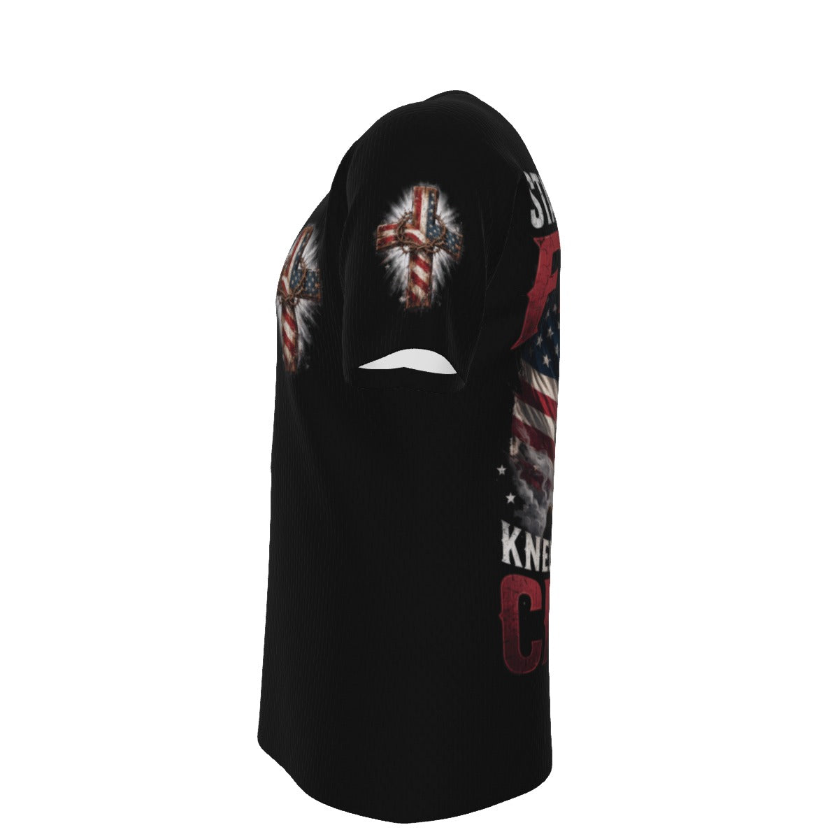 Stand for the Flag Kneel for the Cross Christian Veteran T-Shirt