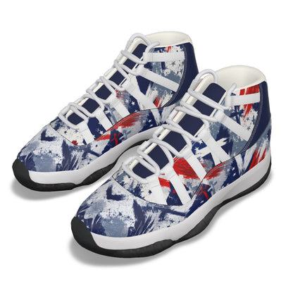 Jesus Saves Patriotic - Men's High Top Basketball Shoes