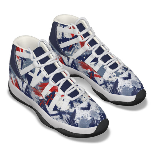 Jesus Saves Patriotic - Men's High Top Basketball Shoes