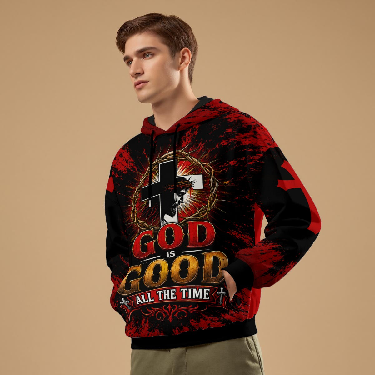 God Is Good All The Time Christian-Crown of Thorns Hoodie