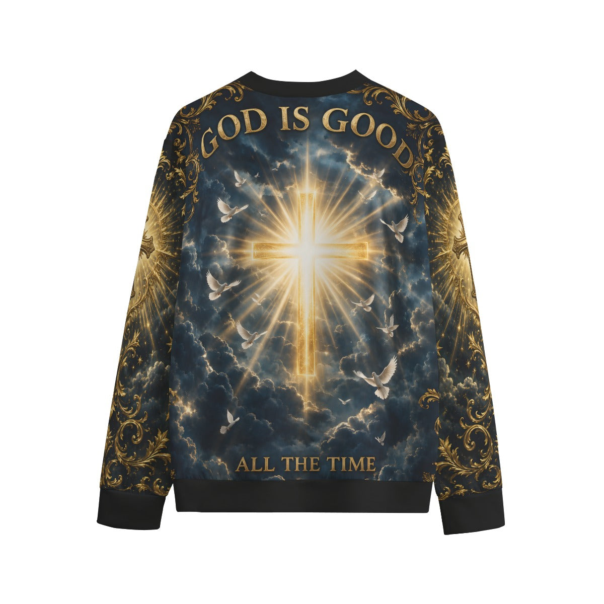 God Is Good Lion Crown Christian Crewneck Sweatshirt