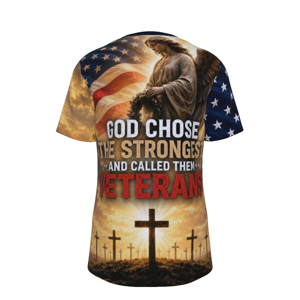 God Chose the Strongest Veterans Memorial T-Shirt