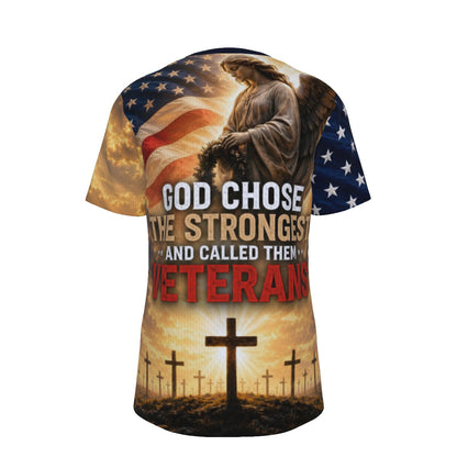 God Chose the Strongest Veterans Memorial T-Shirt