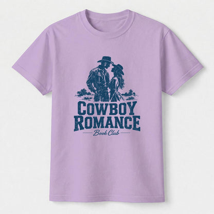 DailyFits Cowboy Romance Book Club Shirt, Western Romance Reader Tee, Vintage Cowboy Couple Graphic T-Shirt