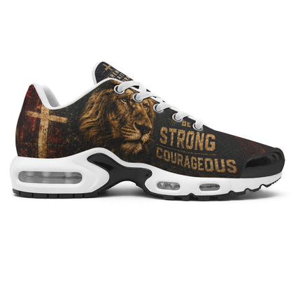 Lion Christian Be Strong Courageous Men's Air Cushion Sports Shoes