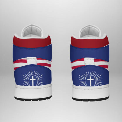 Faith & Liberty Eagle Shoes - Men's Synthetic Leather Stitching Shoes