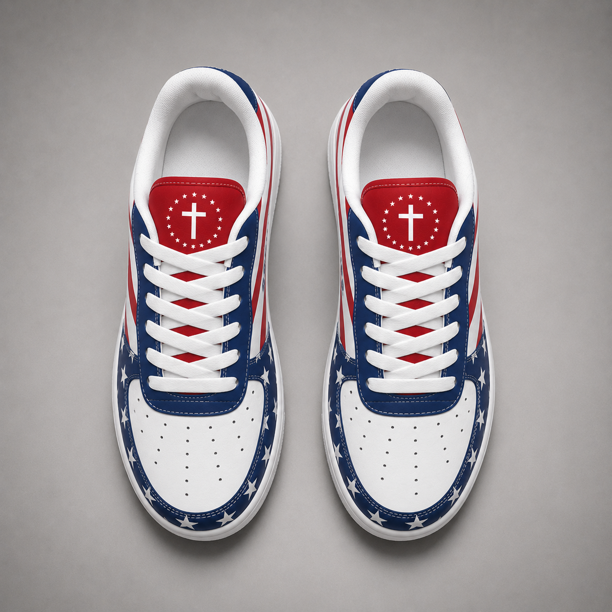 God Bless America Christian Men's Air Force Shoes