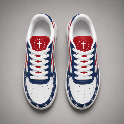 God Bless America Christian Men's Air Force Shoes