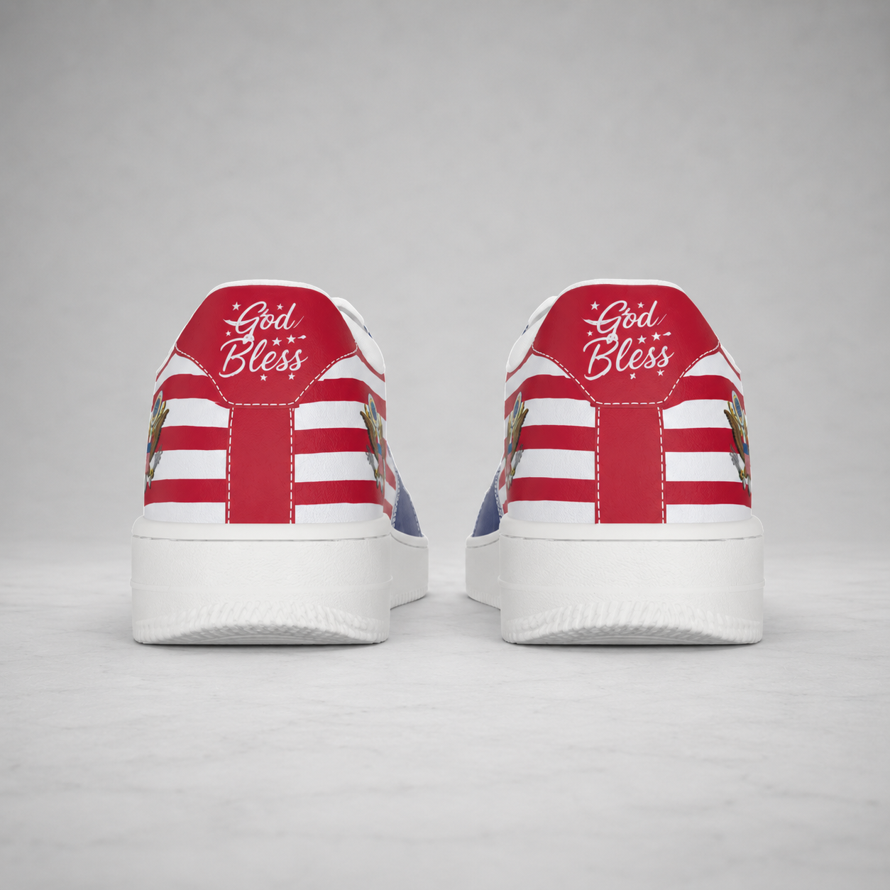 Christian Patriotic God Bless America Men's Air Force Shoes