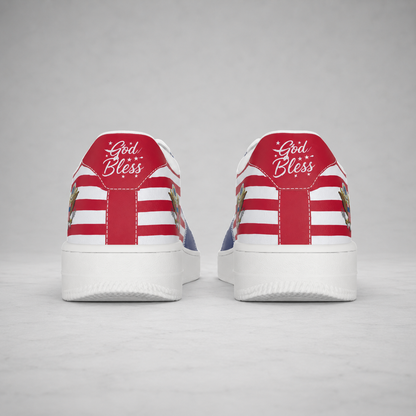 Christian Patriotic God Bless America Men's Air Force Shoes